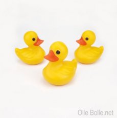 HW07VE WIT Vrolijke Eend 7cm per stuk